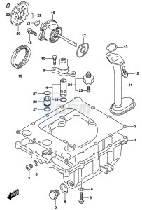 GSX-S750A drawing OIL PAN/OIL PUMP