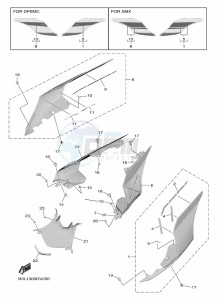 YZF1000 YZF-R1 (B3L1) drawing SIDE COVER