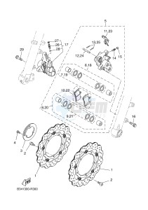 XSR700 (B341 B341 B341) drawing FRONT BRAKE CALIPER