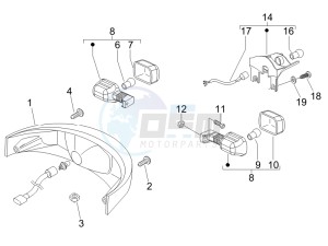 Nexus 250 e3 drawing Tail light - Turn signal lamps