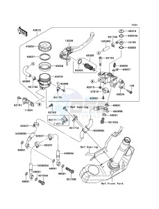 Z1000 ZR1000B7F FR GB XX (EU ME A(FRICA) drawing Front Master Cylinder