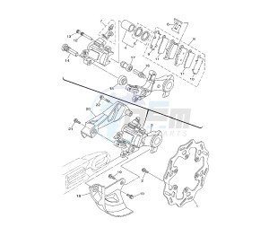 WR F 450 drawing REAR BRAKE CALIPER