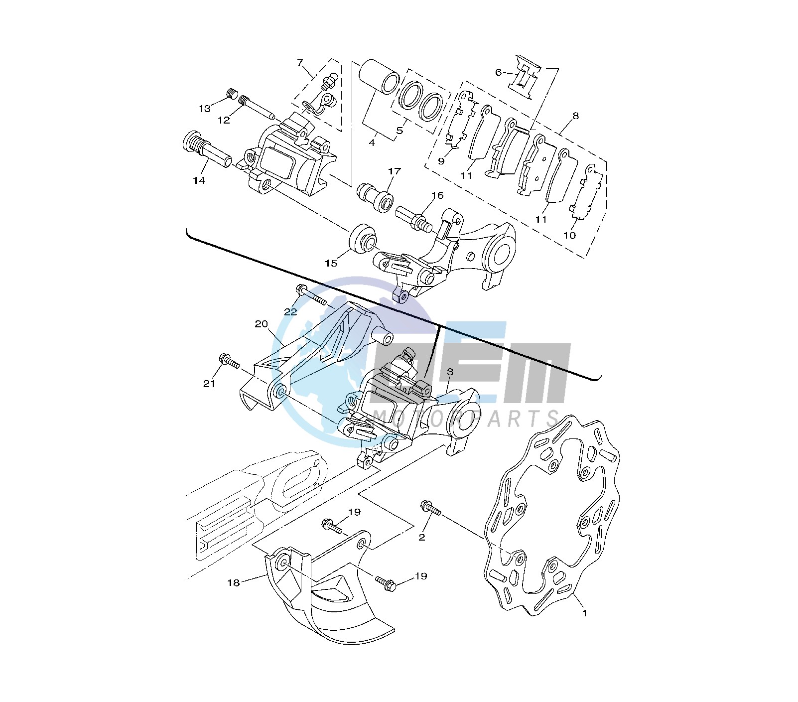 REAR BRAKE CALIPER