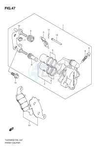 TU250X (E3) drawing FRONT CALIPER