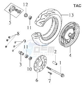 DD50 FIX 25 KMH E2 drawing FRONT WHEEL