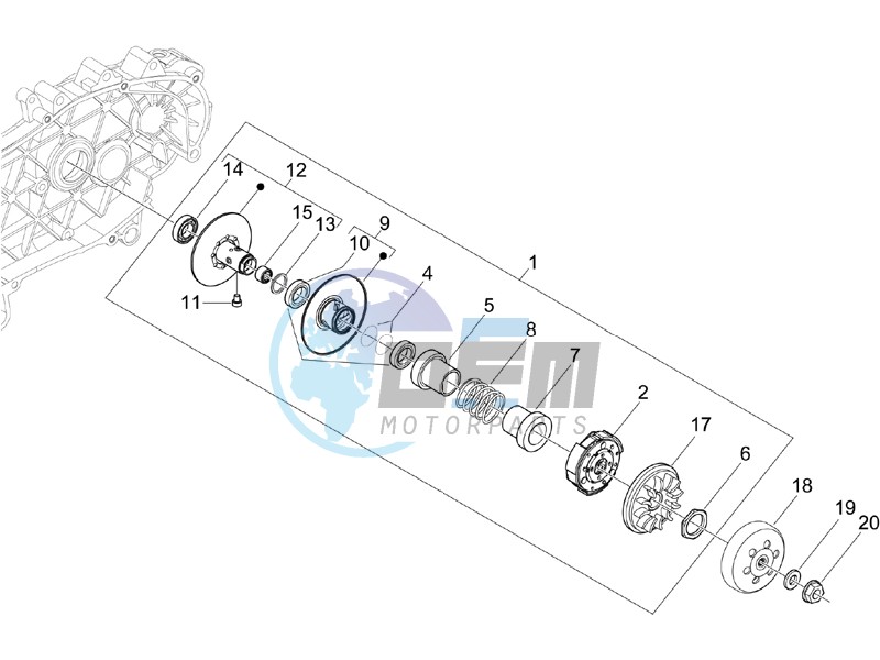 Driven pulley