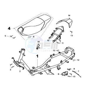 FIGHT LRUL drawing FRAME AND SADDLE