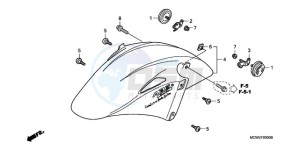 VFR800A9 UK - (E / ABS MME TWO) drawing FRONT FENDER