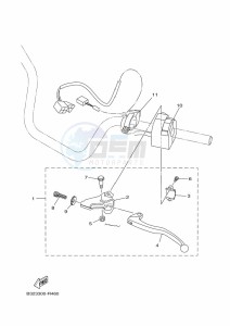 YFM700FWBD KODIAK 700 EPS (BGF8) drawing HANDLE SWITCH & LEVER