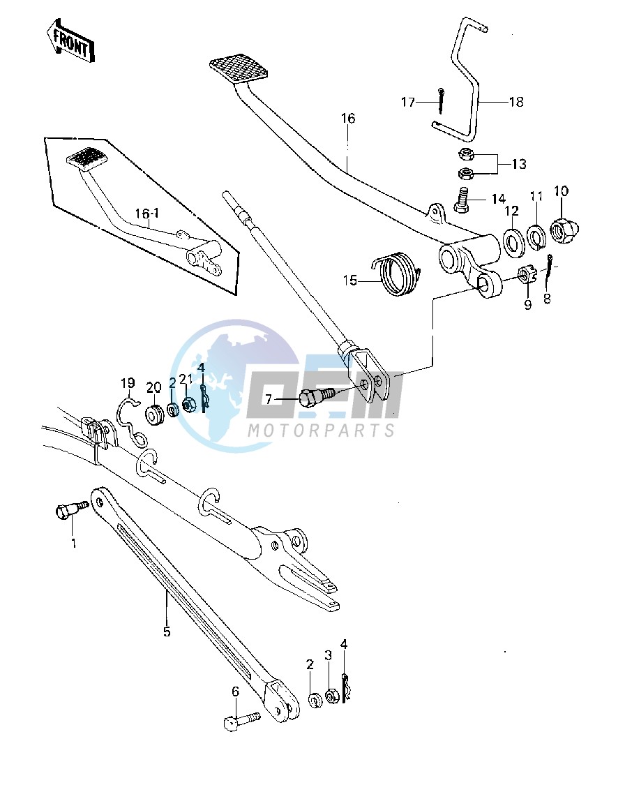 BRAKE PEDAL_TORQUE LINK -- 79-80 A3_A3A_A4- -