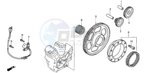 VT750CD3 drawing PULSE GENERATOR/ STARTING CLUTCH