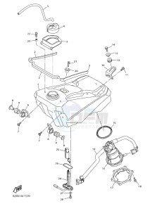 WR250F (2GBH) drawing FUEL TANK