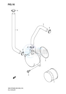 GSX-R750 (E3-E28) drawing OIL COOLER