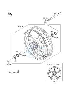 Z1000_ABS ZR1000ECF FR XX (EU ME A(FRICA) drawing Front Hub