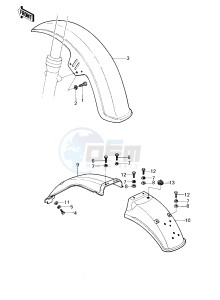 KZ 1300 B [B2] drawing FENDERS