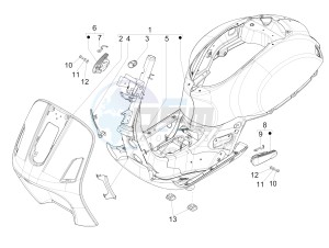 GTS 300 ie Touring drawing Frame - bodywork