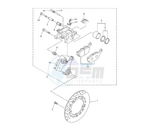 XJ6-FA DIVERSION ABS 600 drawing REAR BRAKE CALIPER