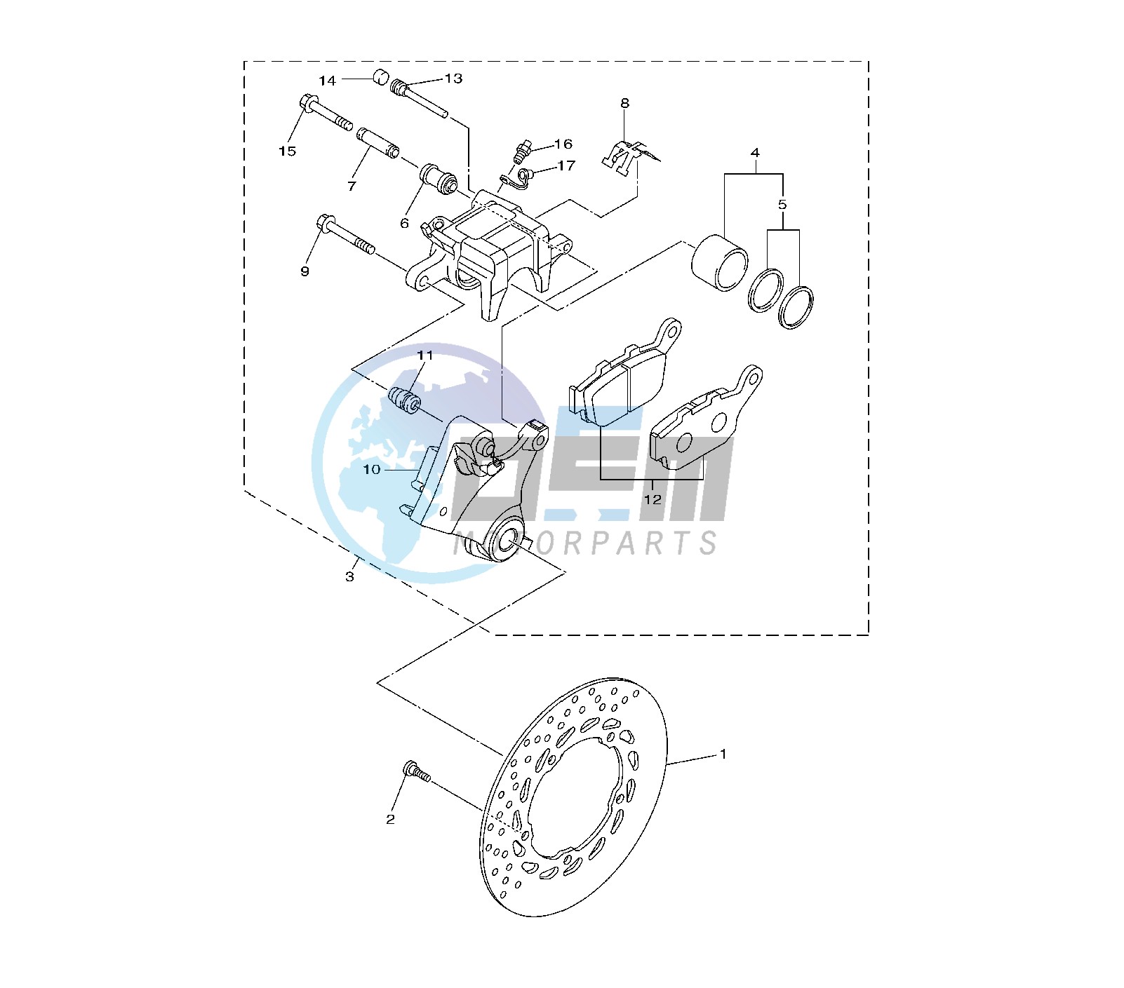 REAR BRAKE CALIPER