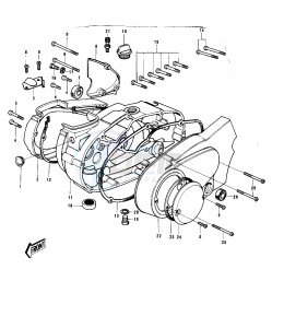 G5 (B-C) 100 drawing ENGINE COVERS -- 74-75 B_C- -