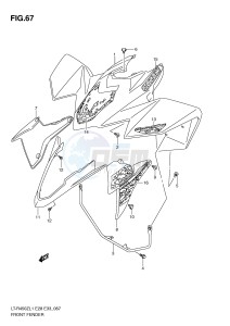 LT-R450 (E28-E33) drawing FRONT FENDER (LT-R450L1 E28)