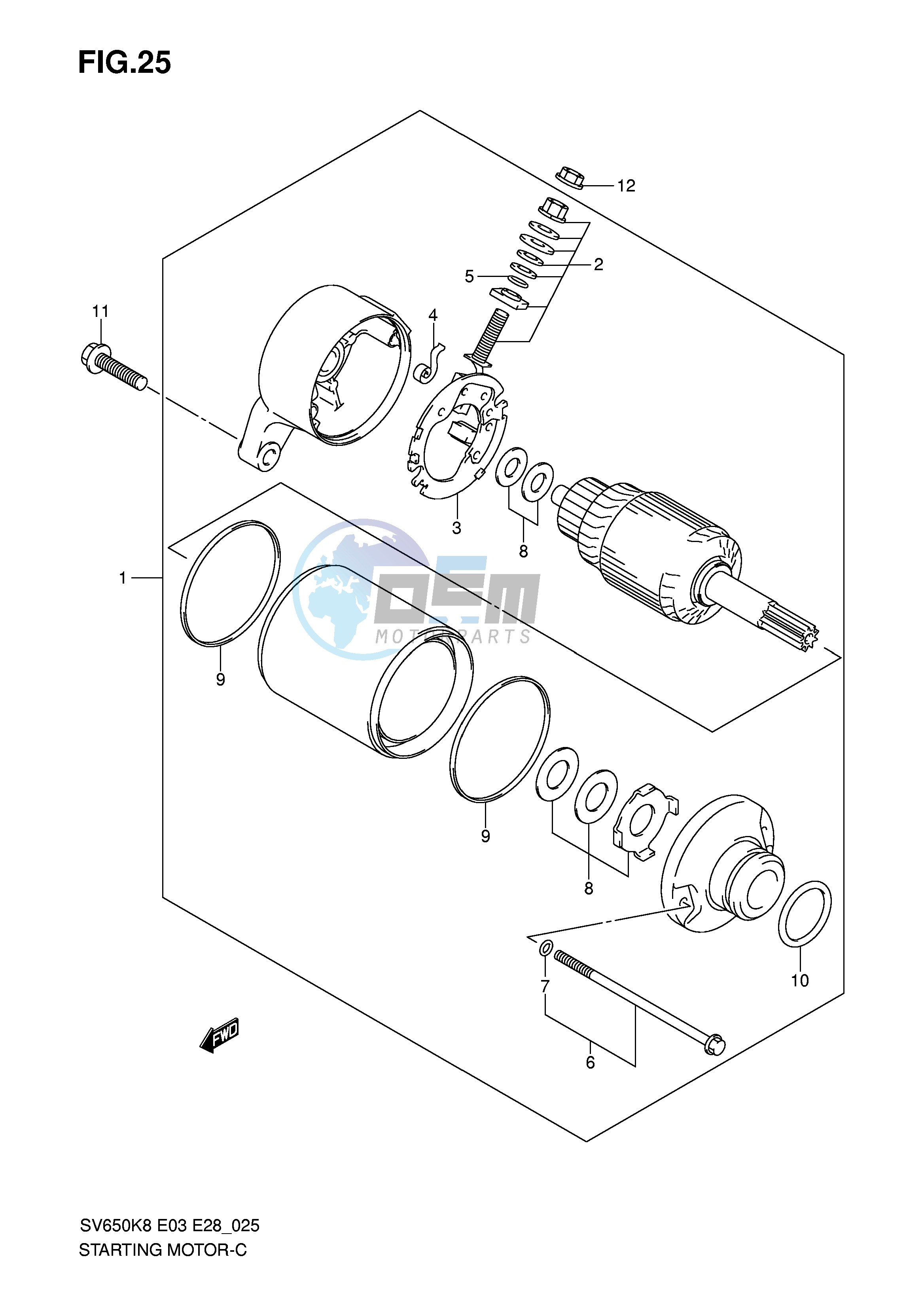 STARTING MOTOR (MODEL K8 K9)