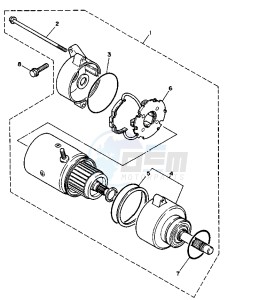 XV VIRAGO 750 drawing STARTING MOTOR