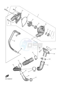 YZF-R6 YZF600 R6 (BN64) drawing WATER PUMP