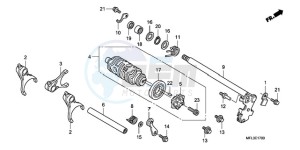 CBR1000RR9 BR / MME - (BR / MME) drawing GEARSHIFT DRUM