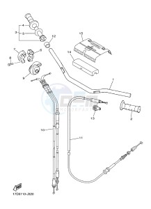 YZ250F (17D9 17DA 17DB 17DC) drawing STEERING HANDLE & CABLE