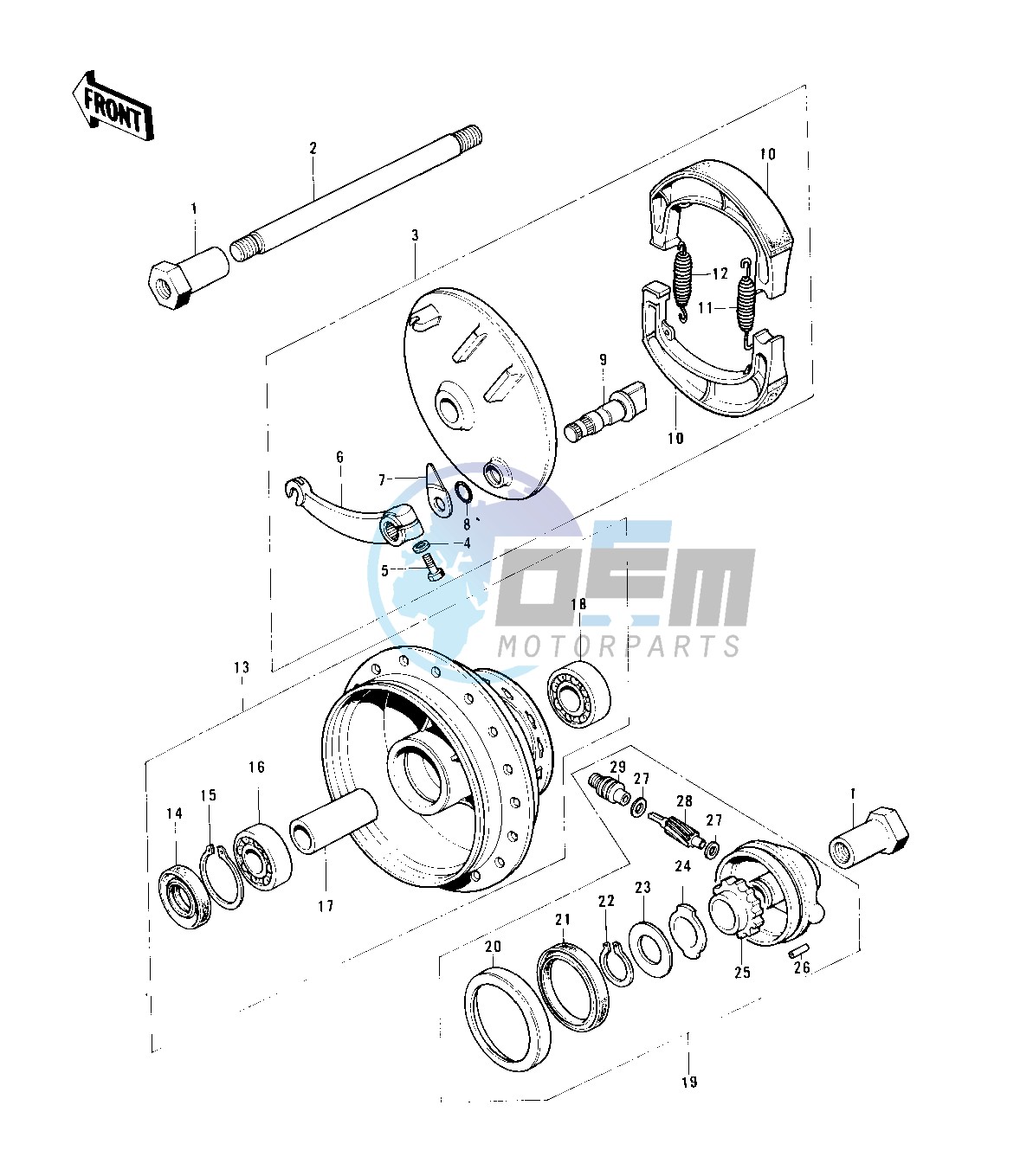 FRONT HUB_BRAKE -- 74-75- -