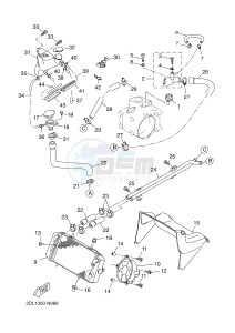 YP125RA (ABS) X-MAX 250 ABS (2DLB 2DLB 2DLB 2DLB) drawing RADIATOR & HOSE