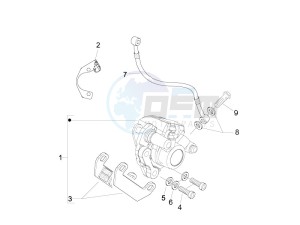 LX 50 2T E2 Touring (30Kmh) drawing Brakes pipes - Calipers