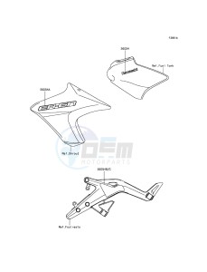 ER-6N ER650ECF XX (EU ME A(FRICA) drawing Decals(Yellow)(White)