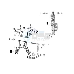 TKR 2 WRCA EU drawing REAR SHOCK AND STAND