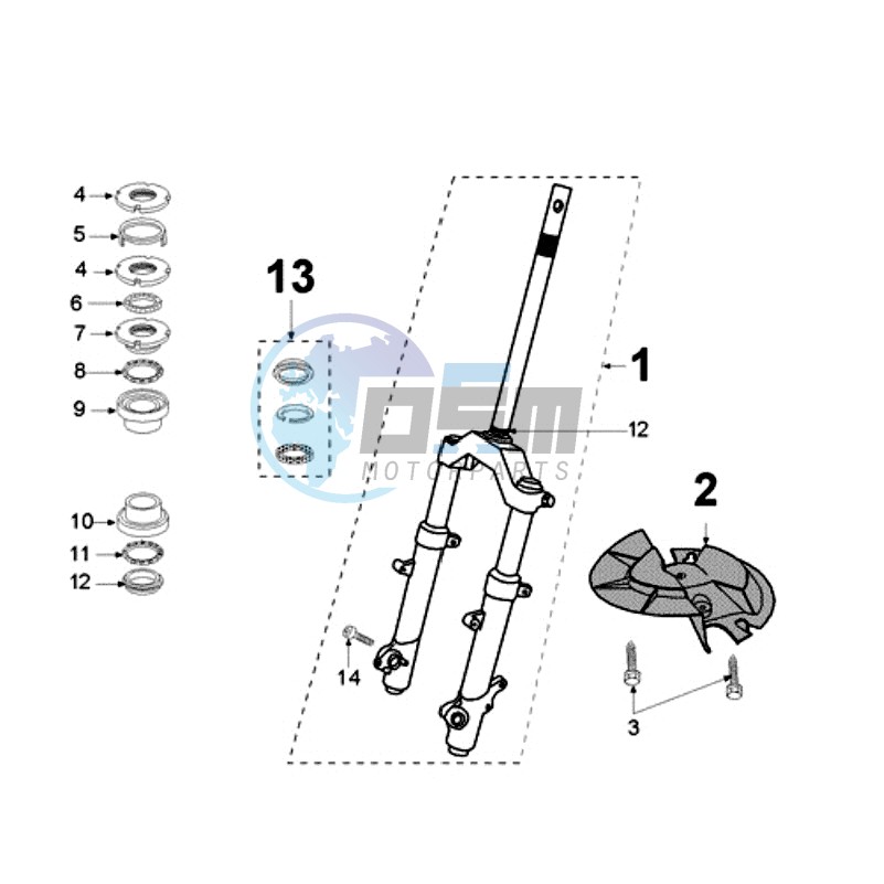 FRONT FORK / STEERINGHEAD