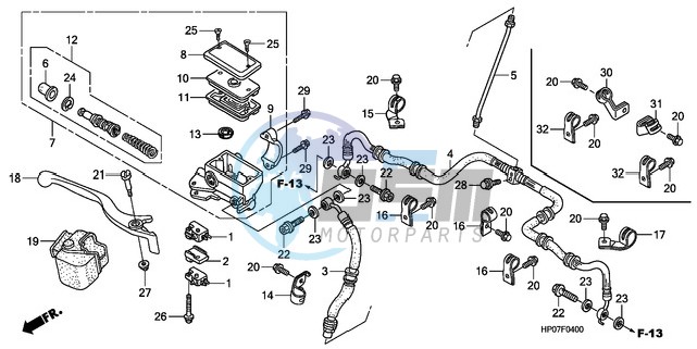 FR. BRAKE MASTER CYLINDER