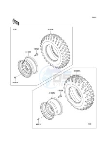 KRF 750 G [TERYX 750 FI 4X4] (G9F) G9F drawing WHEELS_TIRES