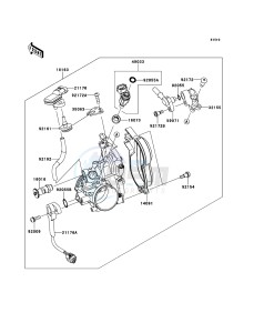 KX450F KX450FEF EU drawing Throttle