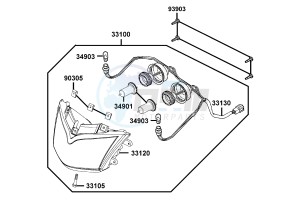 PEOPLE S 50 4T from 05-2009 drawing Head Light