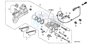 CB600FA39 Spain - (SP / ABS ST) drawing REAR BRAKE CALIPER (CB600FA/FA3)