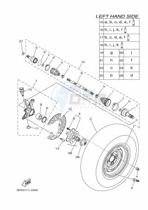 YFM700FWAD GRIZZLY 700 EPS (BDE2) drawing FRONT WHEEL