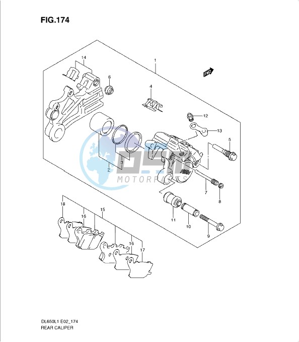 REAR CALIPER (DL650AL1 E24)