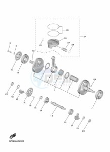 YZ250F (B7BL) drawing CRANKSHAFT & PISTON