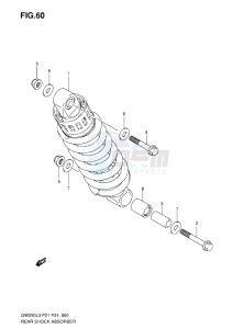 Inazuma GW250 drawing REAR SHOCK ABSORBER