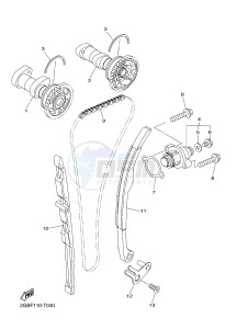 WR250F (2GBH) drawing CAMSHAFT & CHAIN