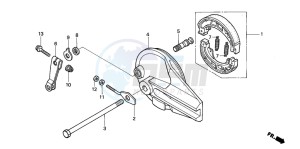 ANF125T drawing REAR BRAKE PANEL (ANF1253/5/T5)