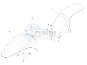 Liberty 125 4T Delivery E3 NEXIVE drawing Wheel huosing - Mudguard