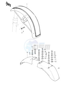 KZ 1000 D [Z1R] (D3) [Z1R] drawing FENDERS -- 80 D3- -