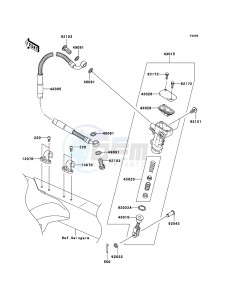 KX250F KX250T6F EU drawing Rear Master Cylinder