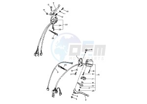 XV VIRAGO 1100 drawing HANDLE SWITCH -LEVER